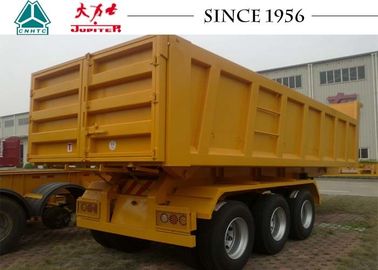 27 CBM 3 Axles Dump Semi Trailer 40 Tons For Kenya For Container Transport