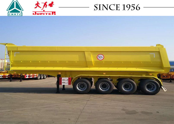 4 Axle 50 Tons Heavy Duty Tipper Trailer Spring Suspension