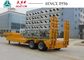 20 To 50 Tons 2 Axles Lowboy Trailer With Hydraulic Ramp Tires exposed Type