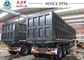 Heavy Duty Semi Dump Trailers , Tri Axle Tipping Trailer With Hvya Lifting