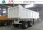 Square Shaped Semi Tipper Trailer 20-30 CBM Steel Frame With Long Life Span